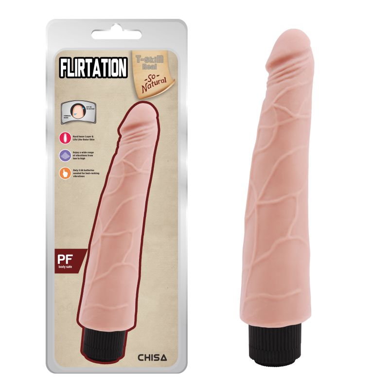 Вібромасажер із кібершкіри реалістичний Chisa T-skin ReaL Flirtation, тілесний вид 2