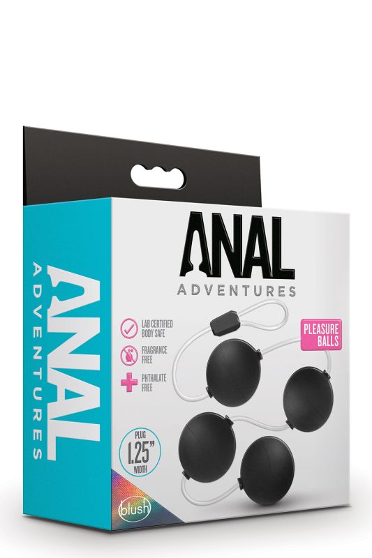 Анальні кульки Blush Anal Adventures Pleasure Balls-Black вид 3