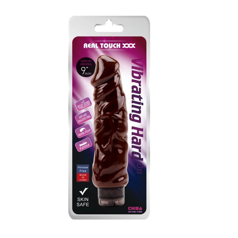 Реалистичный вибратор большого размера Chisa Real Touch XXX Vibration Hard On, коричневый вид 7