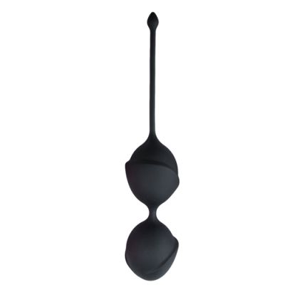 Вагінальні кульки Easytoys, силіконові, чорні, 19.5 х 3.8 см