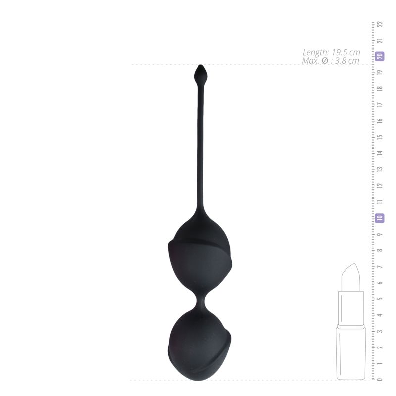 Вагінальні кульки Easytoys, силіконові, чорні, 19.5 х 3.8 см вид 4