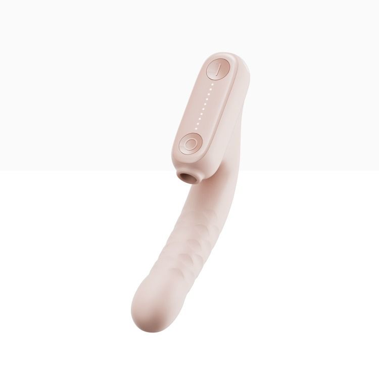 Безконтактний вібратор-стимулятор з фрикціями Qingnan No.7 Thrusting with Suction Flesh Pink вид 2