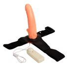 Страпон з вібро Multi-speed Rotation Harness Flesh, 18 см вид 4