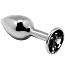Анальна пробка Alive Anal Pleasure Butt Plug з чорним каменем, розмір S