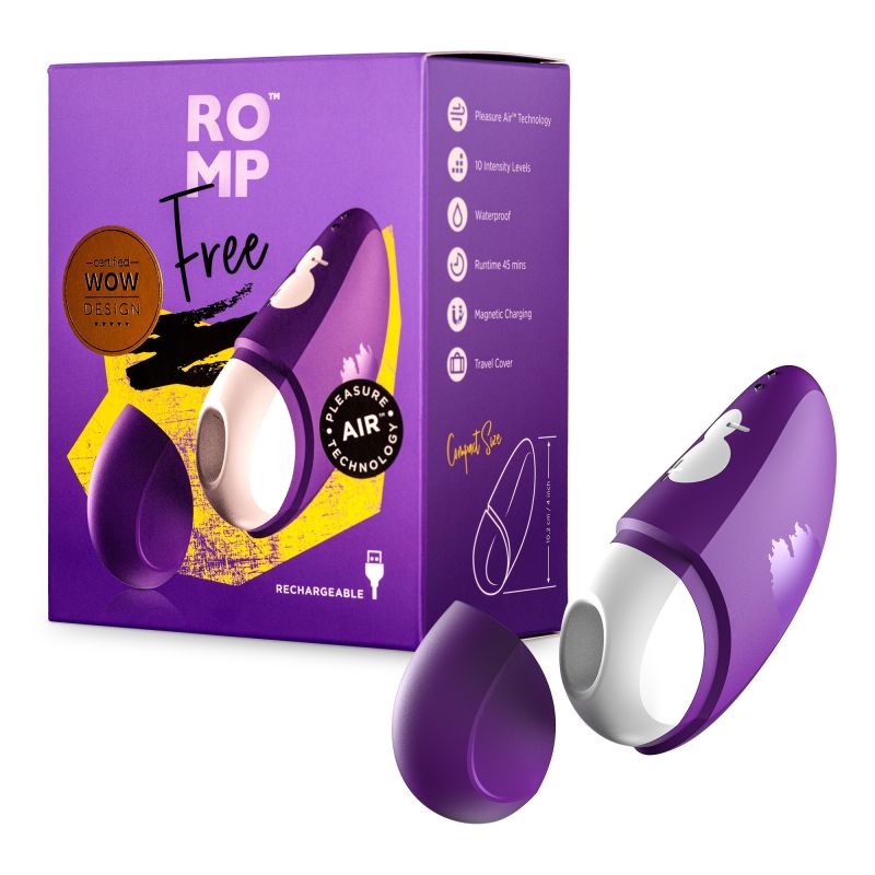 Вакуумный клиторальный стимулятор Romp Free фиолетовый вид 2
