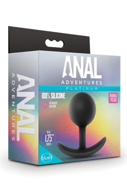 Анальний плаг з внутрішньою кулькою Blush Anal Adventures чорний вид 7