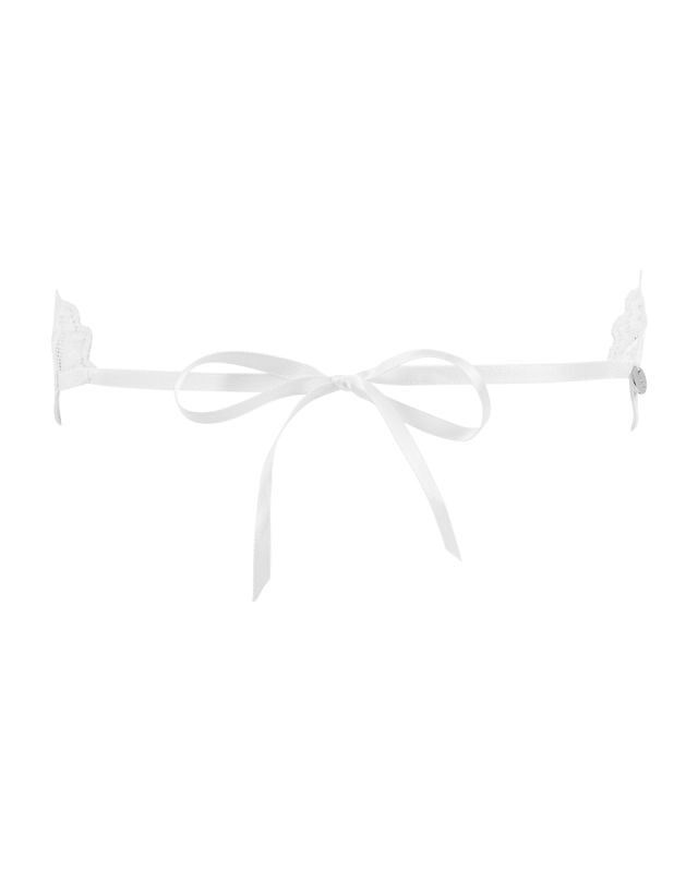 Атласна Маска для очей біла Amor Blanco eye mask white O/S вид 4