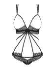 Боді Obsessive Liferia з відкритими грудьми, чорне, S/M вид 7