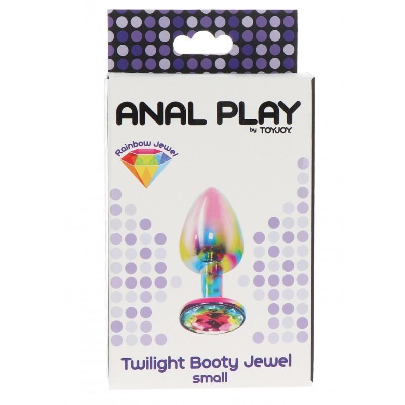 Анальная пробка S с кристаллом Toy Joy, разноцветная вид 3