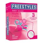 Презервативи ребристі латексні Freestyles Ribbed зі змащенням, 0.06 мм (ціна за упаковку, 3 шт.) вид 2