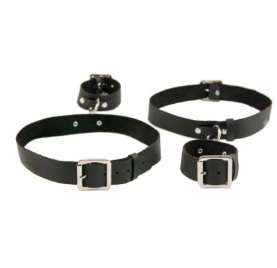 Гартери на ніжку з наручниками Candy Hero "Fet15" Black