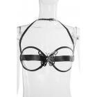 Бюстгальтер з метеликом One Size Lb1, натуральна шкіра, чорний вид 7