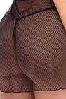 Напівпрозорий пеньюар Rene Rofe Midnight Halter Chemise Set з трусиками в комплекті, чорний, S/M вид 5