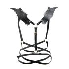 Портупея с крыльями Candy Hero "модель black Angel 2", эко кожа, ручная работа, красный вид 9