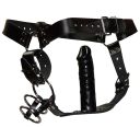 Труси-портупея БДСМ ZADO FETISH з ерекційними кільцями та вбудованим анальним фалоімітатором, S/M