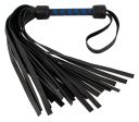 Флогер кожаный ZADO TOOLS Leather Flogger с плетенной ручкой, черно-синий