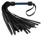Флогер кожаный ZADO TOOLS Leather Flogger с плетенной ручкой, черно-синий вид 2