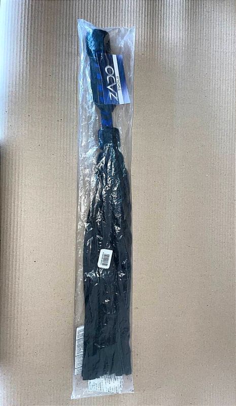 Флогер кожаный ZADO TOOLS Leather Flogger с плетенной ручкой, черно-синий вид 6