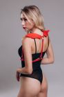 Портупея с крыльями Candy Hero "модель black Angel 5", экокожа RED вид 2