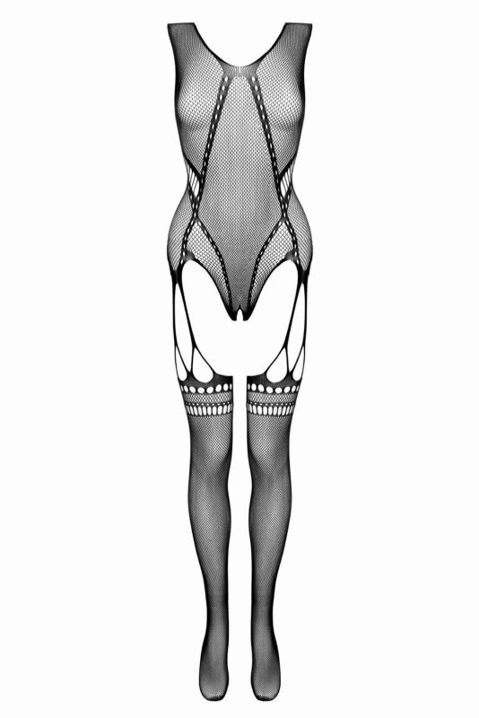 Бодистокинг с имитацией чулок и открытым доступом , черный, One Size вид 5
