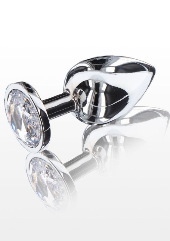 Анальна пробка металева Toy Joy Starlight Booty Jewel з білим кристалом, Large вид 2