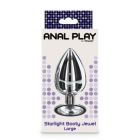 Анальна пробка металева Toy Joy Starlight Booty Jewel з білим кристалом, Large вид 6