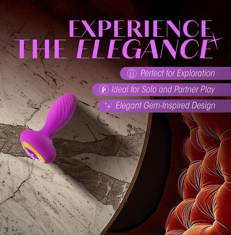 Анальний вібратор зі стразом Blush Oh My Gem Charm Amethyst колір фуксія вид 8