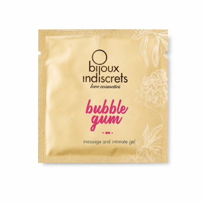 Пробник масло та мастило 2 в 1 з ароматом Bubble gum Bijoux Indiscrets, 3 мл