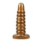 Велика анальна пробка ребриста Chisa Dark Muscle Gold вид 3