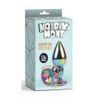 Анальная пробка с кристаллом Chisa Matrix Mont Rainbow Gem, металлическая, разноцветная, 7 х 2.7 см вид 7