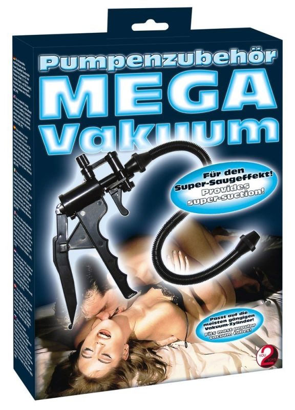 Ручка пистолет для вакуумной помпы You2Toys Mega Vakuum, черная вид 3