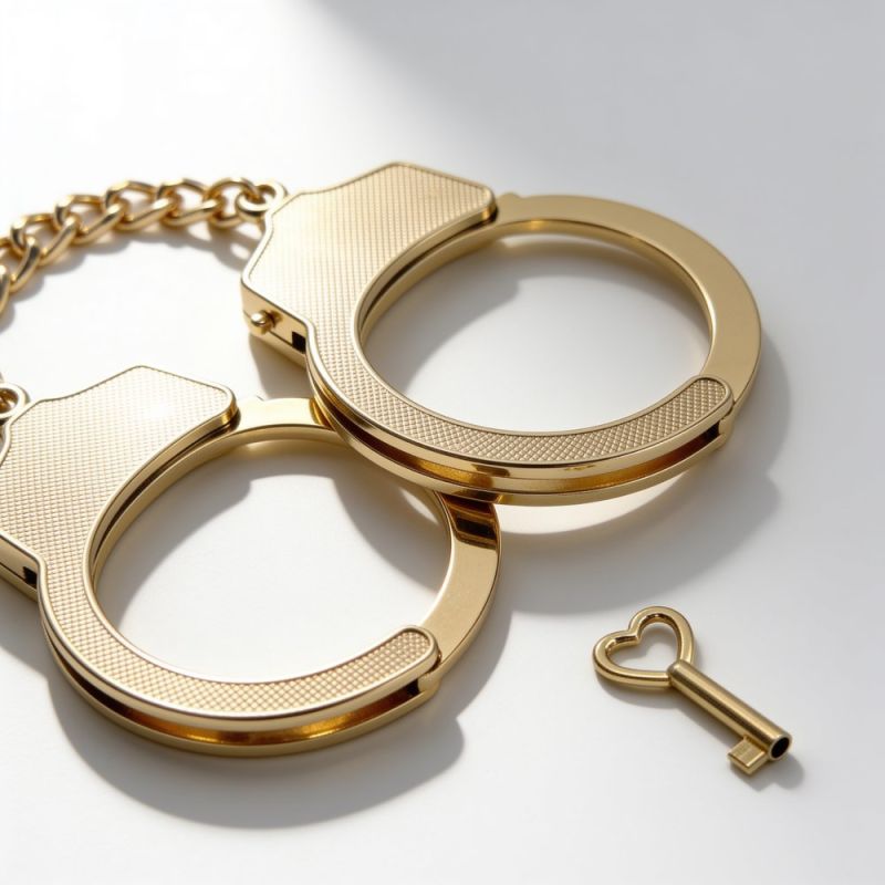 Наручники металеві DS Fetish, золоті вид 7