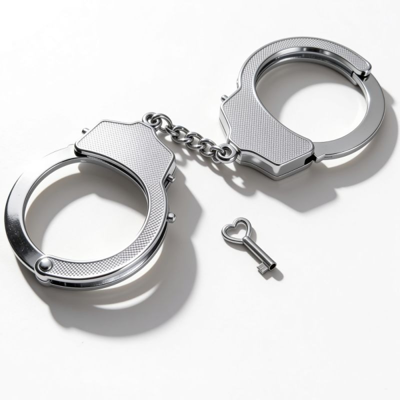 Наручники металлические DS Fetish, серебряные вид 2