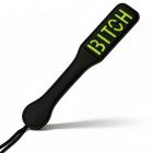 Паддл DS Fetish з люмінісцентним надписом "Bitch", чорний вид 3