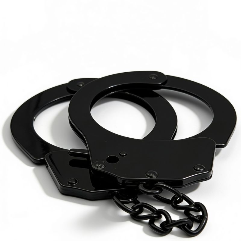Наручники металеві DS Fetish, чорні вид 3