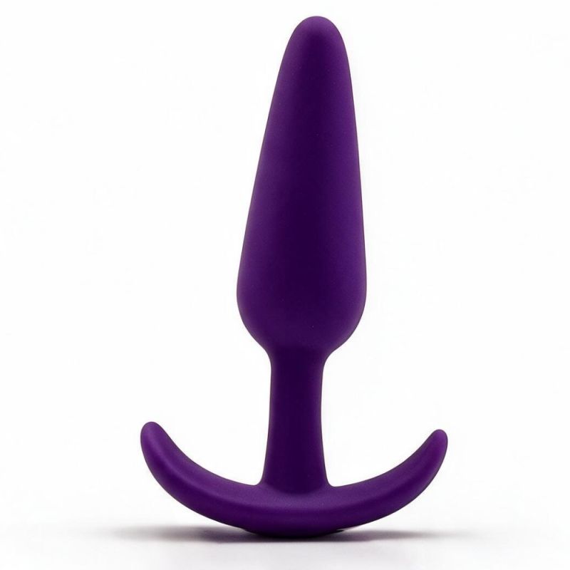 Анальна пробка силіконова ALUME фіолетова, M вид 5