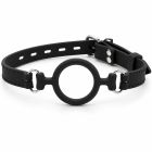 Кляп-кільце силіконовий DS Fetish на регульованому ремінці, чорний вид 2