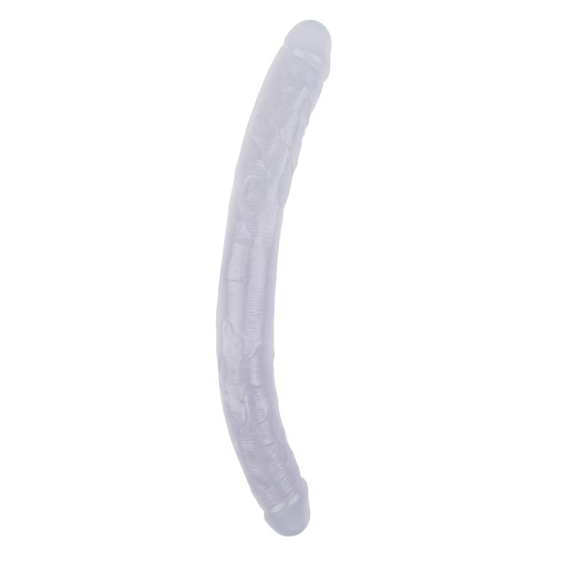 Фаллоимитатор реалистичный двухсторонний Chisa Hi-Rubber, прозрачный вид 3