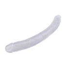 Фалоімітатор реалістичний двосторонній Chisa Hi-Rubber, прозорий вид 5