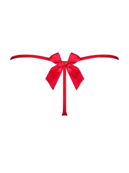 Стрінги Obsessive Giftella thong red S / M вид 5