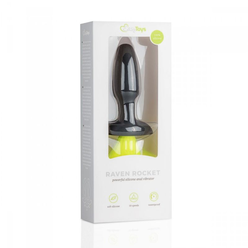 Анальна пробка з хвостом Silicone Butt Plug With Tail - Yellow вид 6