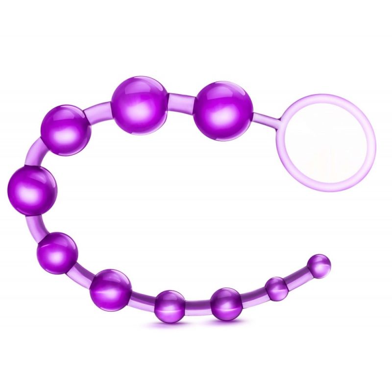Анальний ланцюжок Blush B Yours Basic Beads фіолетовий, 32.3 х 2.3 см вид 4
