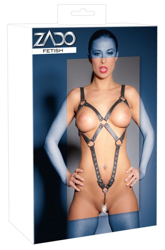 Портупея Zado FETISH з вагінальним гаком, шкіра вид 7