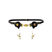Пояс із затискачами на статеві губи UPKO Mystic Bond Collection, чорний