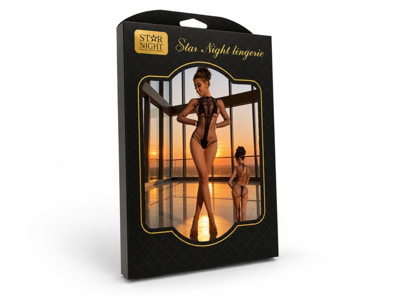 Боді сітка Star Night з візерунком, чорне, OS (S–L) вид 7