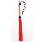 Батіг DS Fetish FLOGGER ручка з кульок, червоний, 39 см вид 2