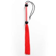 Батіг DS Fetish FLOGGER ручка з кульок, червоний, 39 см