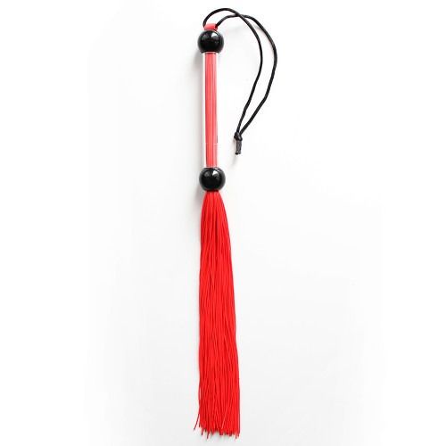 Батіг DS Fetish FLOGGER ручка з кульок, червоний, 39 см вид 2