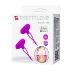 Вібростимулятори для сосків Pretty Love Bancroft, рельєфні, фіолетові, 9 × 5 см вид 10