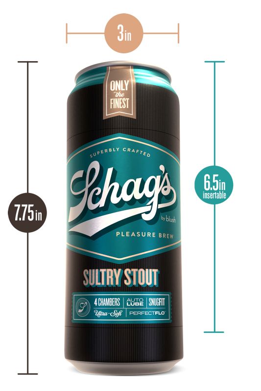 Самозмащувальний мастурбатор Blush Schag's Sultry Stout у вигляді банки пива вид 4